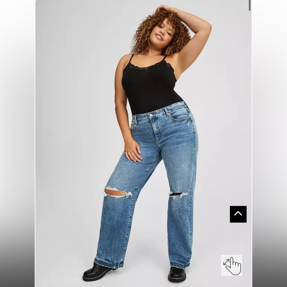 NWT TORRID Piece of Cake Perfect Wide-Leg Mid-Rise Jean
